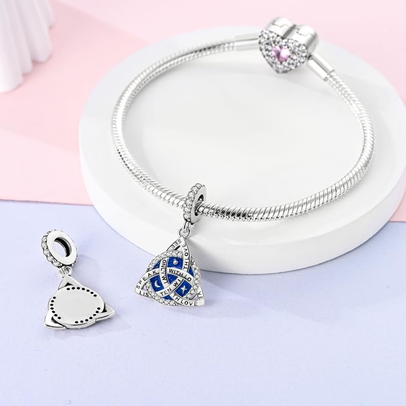 DATOUQI Queen Happy Birthday Hot Air Balloon Family Puppy Charm 925 Sterling Silver Charms for Bracelets and Necklaces Mother's Day Charms for Women - Image 1